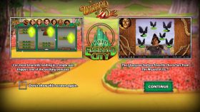 wizard of oz slot in-game view
