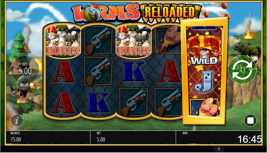 Worms Reloaded Slot Review 1 worms reloaded slot in-game view