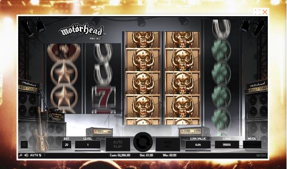 motörhead slot in-game view